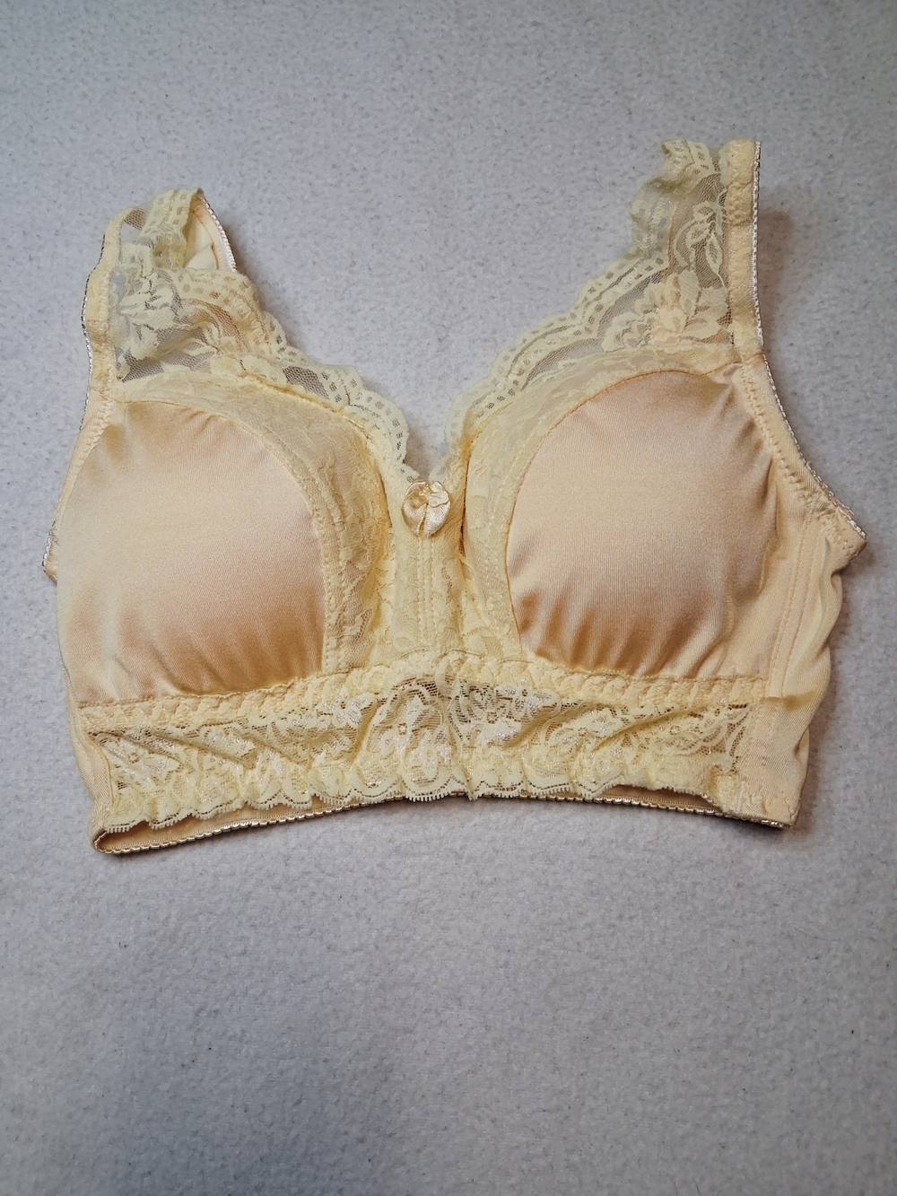 Rhonda Shear Lace-Trim Bra Top in Cream